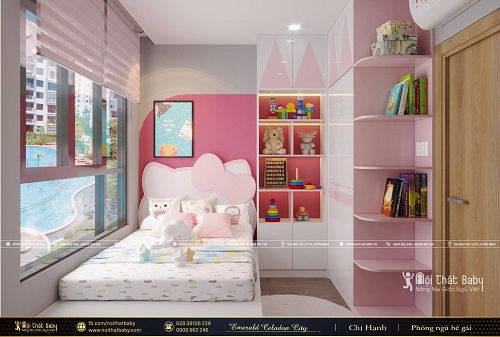 Thiết kế phòng ngủ bé gái đẹp, dễ thương - BBG209